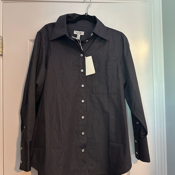 COS Dark Striped Shirt - Picture 1 of 6